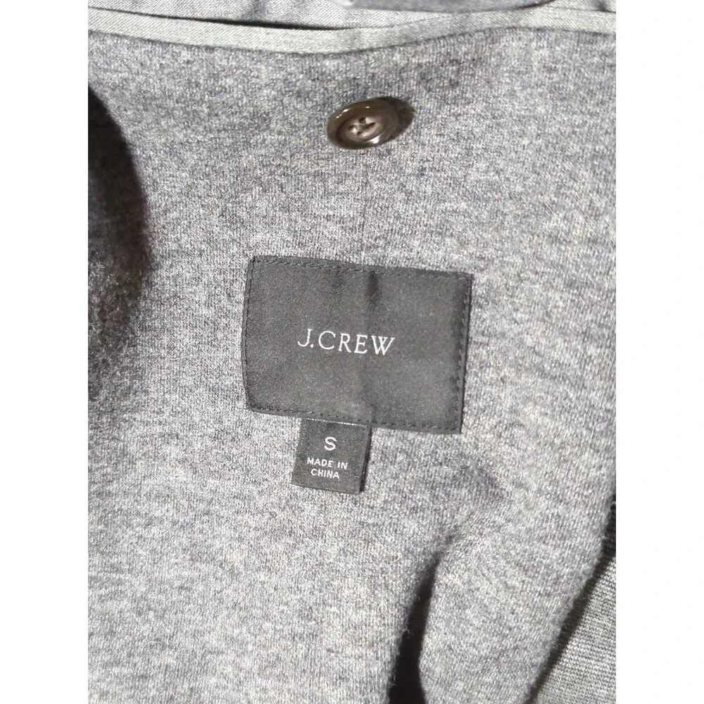 J. Crew Sz Small Men's Blazer Gray Wool Blend Academia Casual Button Up Office